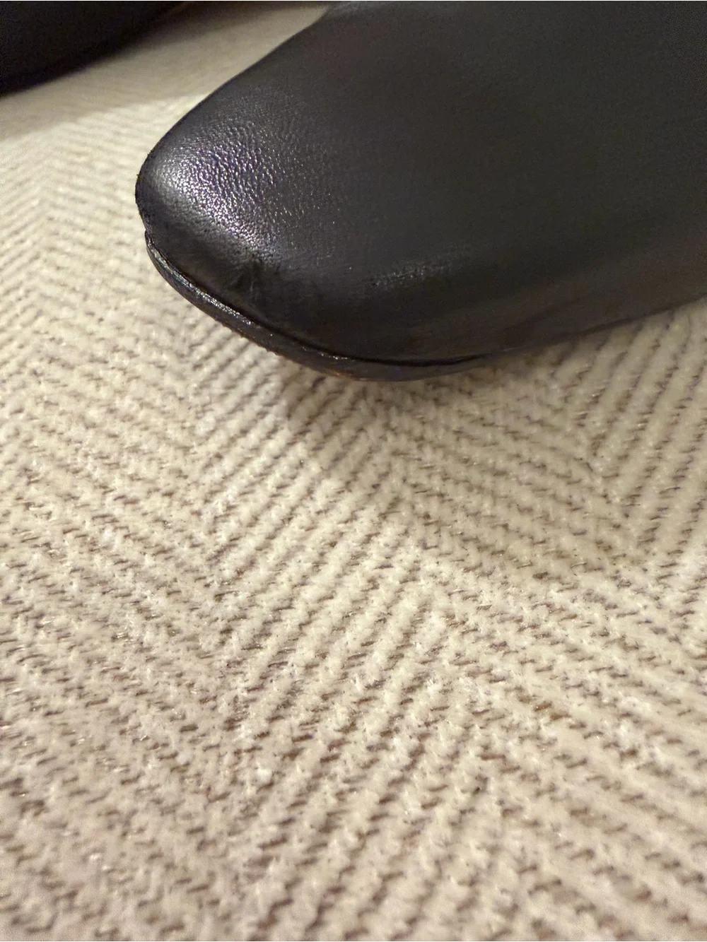 Vince Black Leather Square-Toe Slingback Flats - Picture 3 of 7